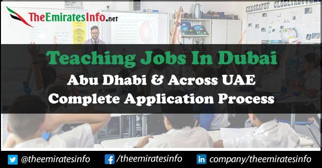 Teaching Jobs In Dubai | Freshers & Professionals Have Opportunities Teaching Jobs In Dubai
