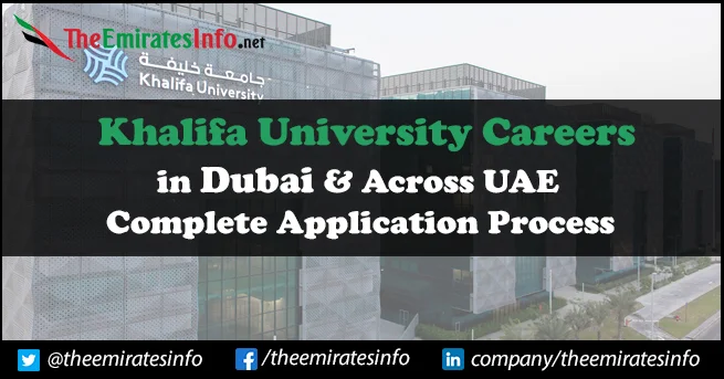 Khalifa University Careers | Find New Teaching Jobs In UAE Khalifa University Careers